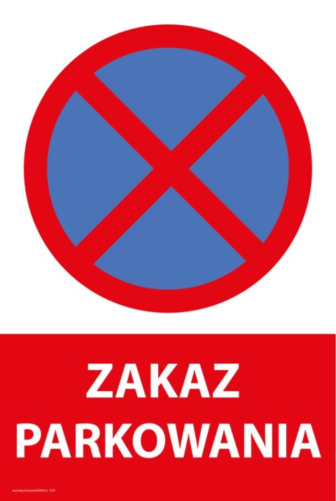 Tablica Pvc X Cm Zakaz Parkowania